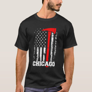 Chicago Firefighter Shirt Fireman American Flag Gi