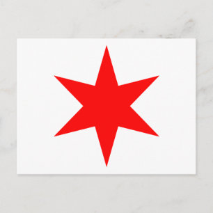 Chicago Flag 6-Pointed Star Postcard