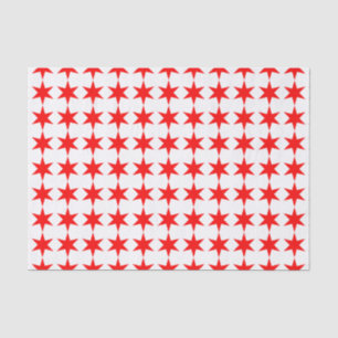 Chicago Flag 6-Pointed Star Tissue Paper