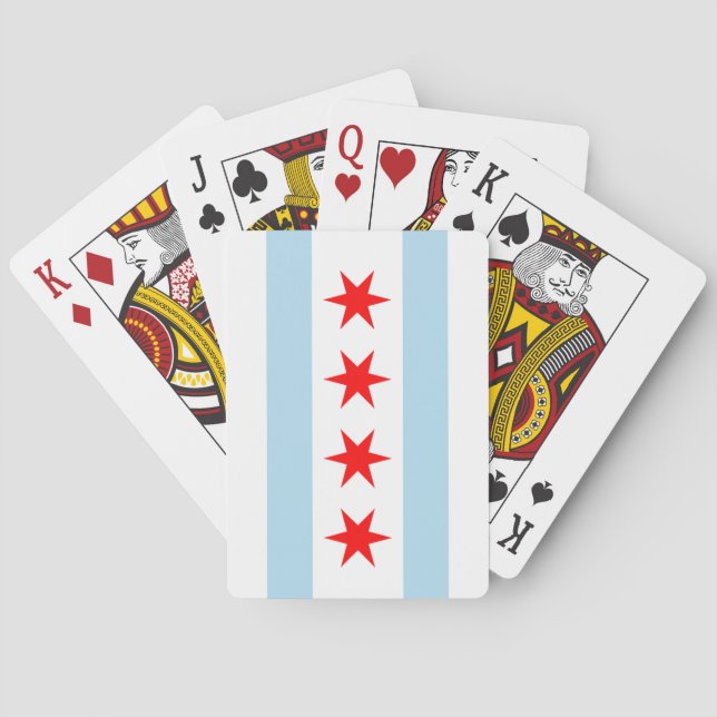 Chicago Flag Bicycle® Playing Cards (Back)