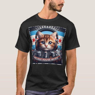 Chicago Flag  Cat House Music 002 T-Shirt