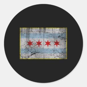Chicago Flag Classic Round Sticker