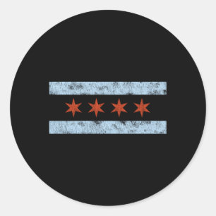 Chicago Flag Classic Round Sticker