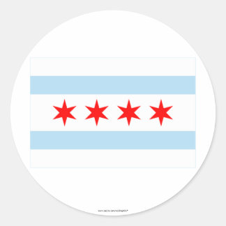 Chicago Flag Classic Round Sticker