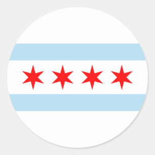 Chicago Flag Classic Round Sticker