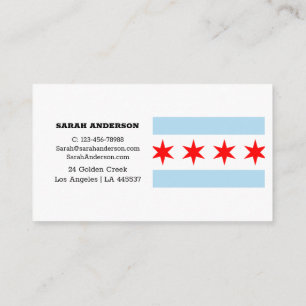 Chicago Flag Elegant Business Cards / USA