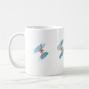 Chicago flag finger paint mug