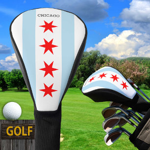 Chicago Flag Golf Clubs Covers / Illinois