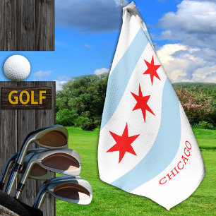 Chicago Flag Golf Towel / Illinois, USA States