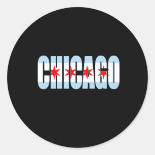 Chicago Flag Home Love City Classic Round Sticker