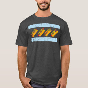 Chicago Flag Hotdog  Funny Chicago Style Hot Dog T-Shirt