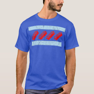 Chicago Flag Hotdog T-Shirt Funny Chicago Style