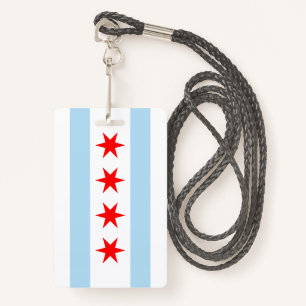 Chicago Flag ID Badge