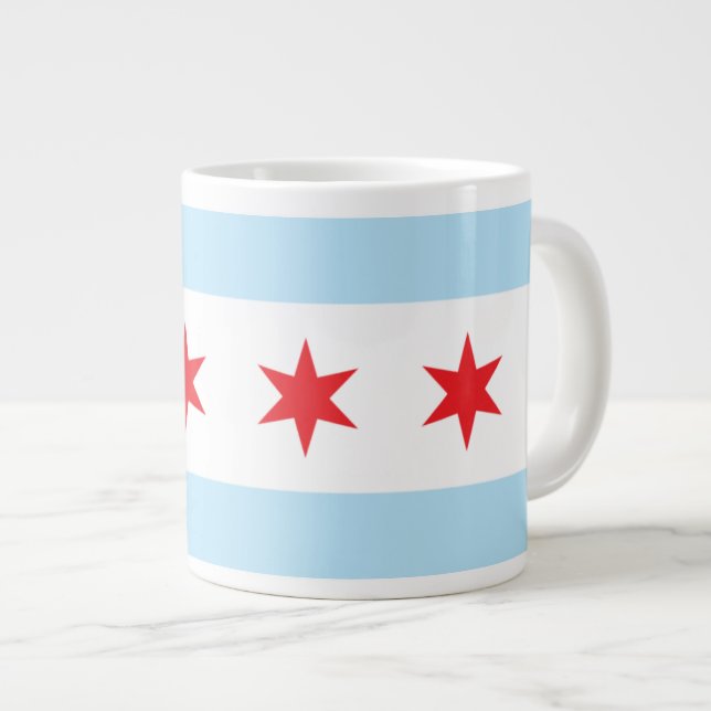 Chicago Flag Jumbo Mug (Front Right)