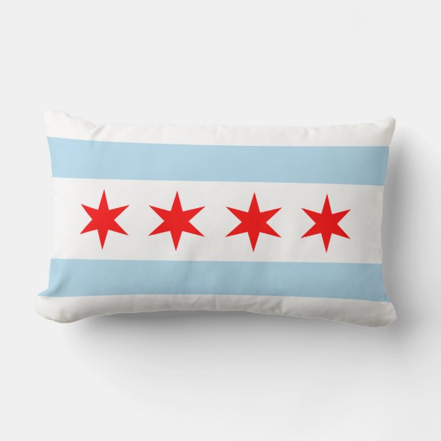 Chicago Flag Lumbar Cushion (Front)