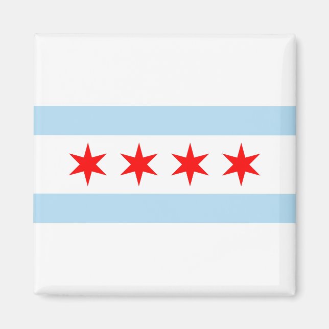 Chicago flag magnet (Front)