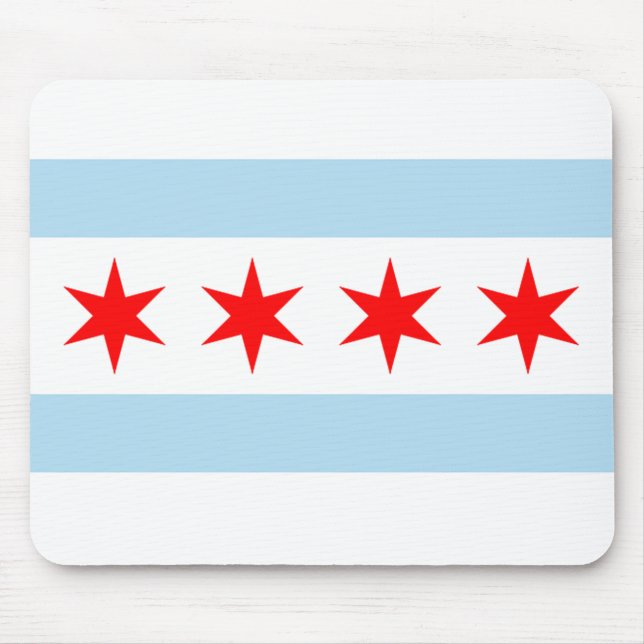 Chicago Flag Mouse Mat (Front)