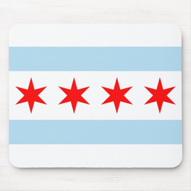 Chicago Flag Mouse Mat (Front)