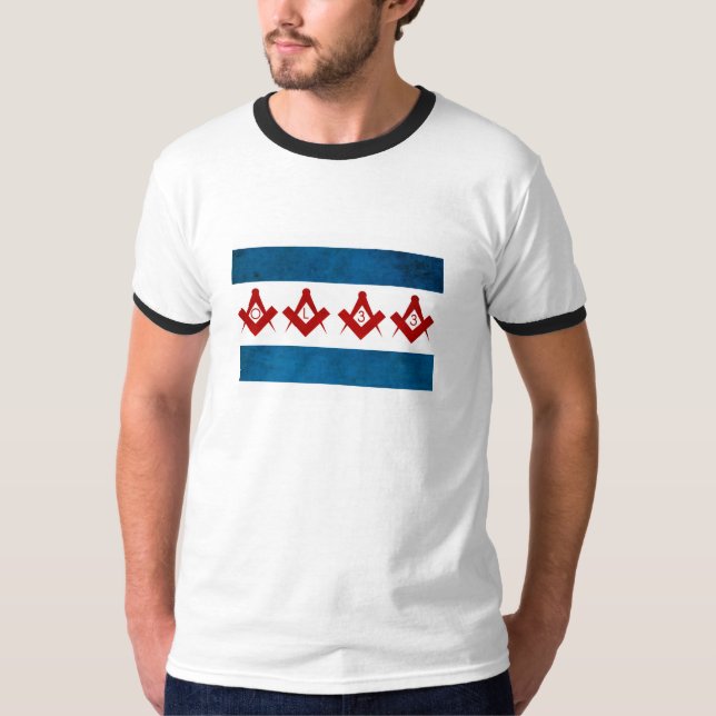 Chicago Flag / OL33 Ringer Shirt (Front)