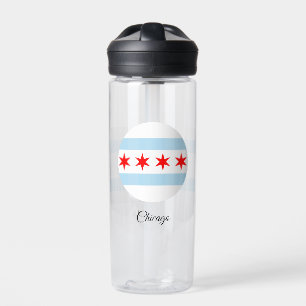 Chicago Flag, Patriotic USA, Illinois Water Bottle