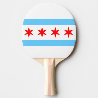Chicago Flag Ping Pong Paddle