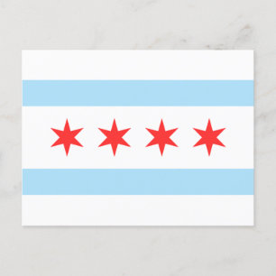 Chicago flag postcard