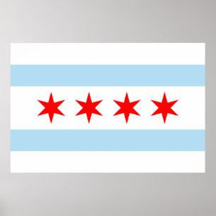 Chicago flag poster