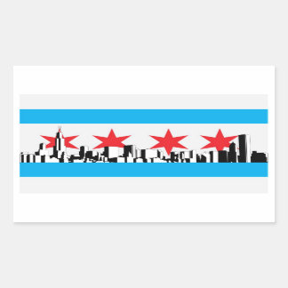 Chicago Flag Rectangular Sticker