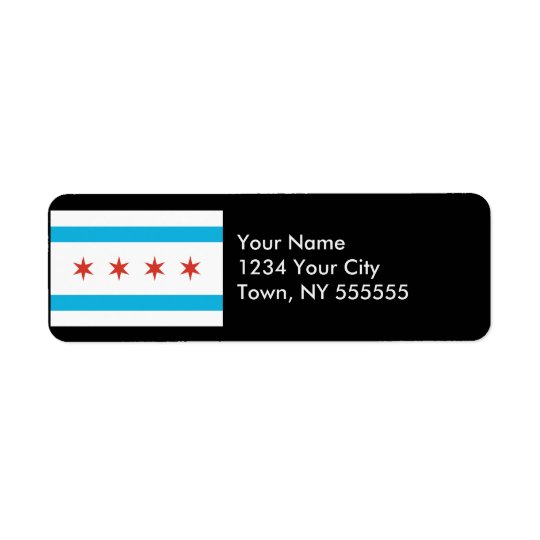 Chicago Flag Return Address Label