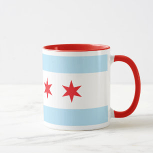 Chicago Flag Ringer Mug