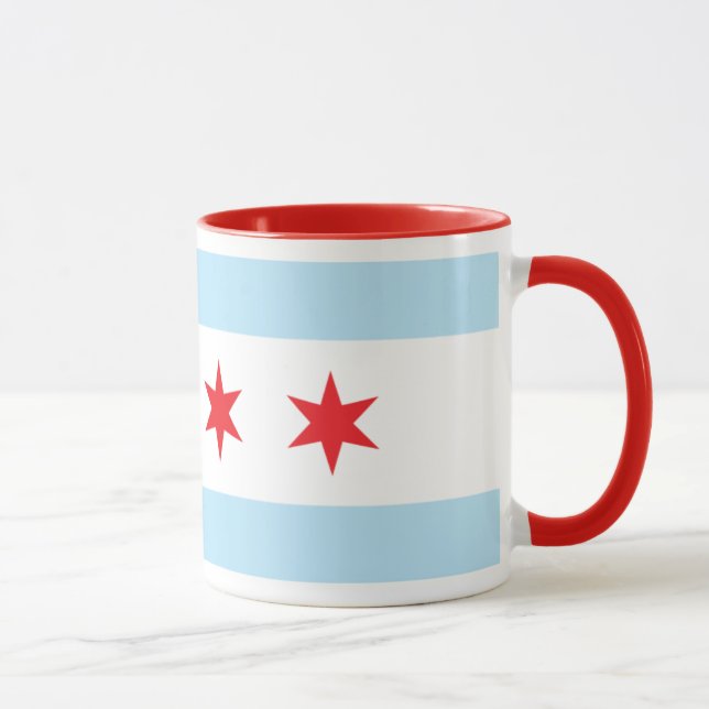 Chicago Flag Ringer Mug (Right)