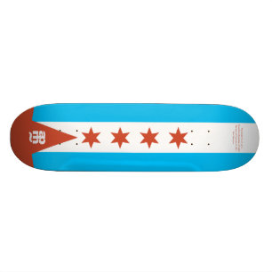 Chicago Flag Skateboard