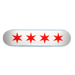 Chicago Flag Skateboard Deck