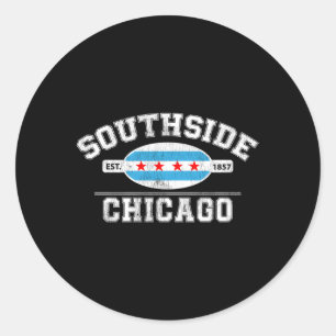 Chicago Flag- Southside Chicago- City Of Chicago F Classic Round Sticker