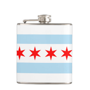 Chicago Flag Souvenir Hip Flask