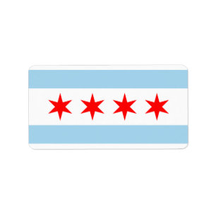 CHICAGO FLAG STICKERS! LABEL