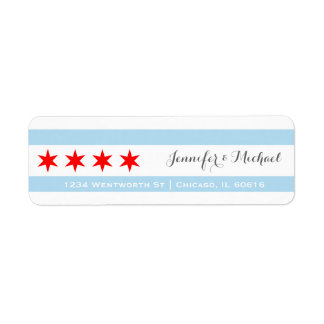 Chicago Flag Template | Red Star | Blue Stripes