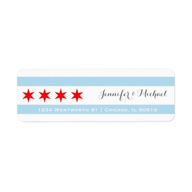 Chicago Flag Template | Red Star | Blue Stripes (Front)