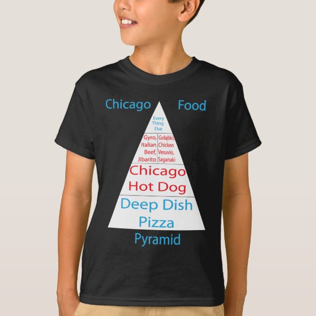 Chicago Food Pyramid T-Shirt (Front)