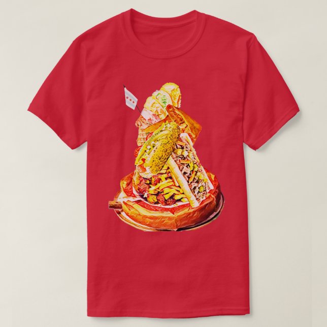 Chicago Food Pyramid T-Shirt (Design Front)