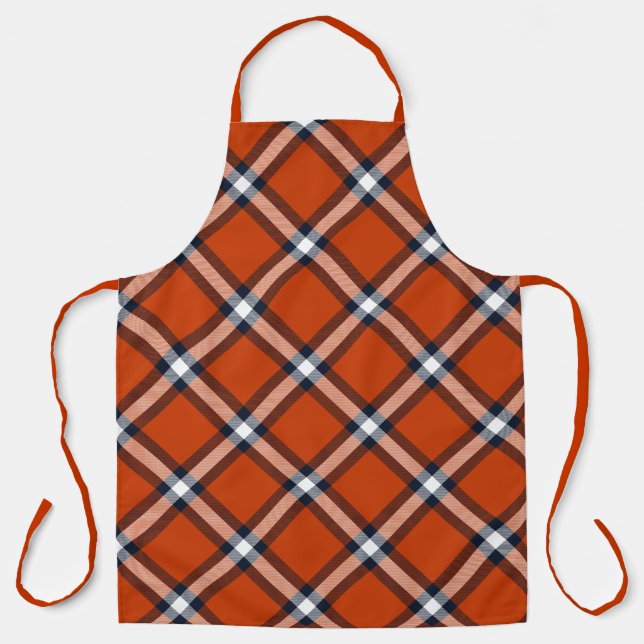 Chicago Football Plaid Apron (Front)