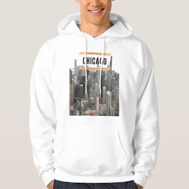 Chicago From Abov  Hoodie (Front)
