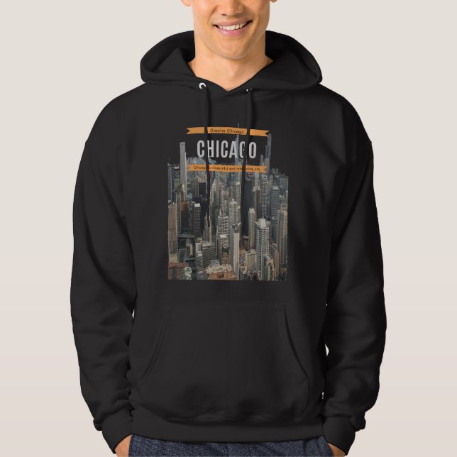  Chicago From Abov Hoodie (Front)