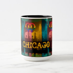 Chicago Gay Lesbian Interest Wrigley Bldg 1930's Two-Tone Coffee Mug