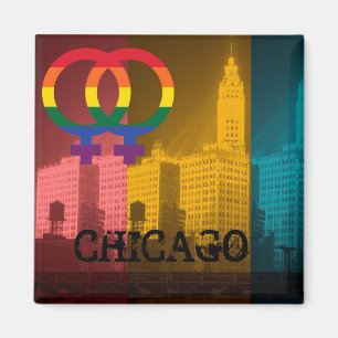 Chicago Gay Lesbian Interest Wrigley Building Magnet