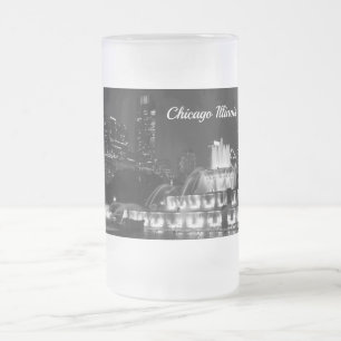 Chicago Grant Park Grayscale Frosted Mug