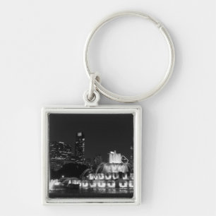Chicago Grant Park Grayscale Key Ring