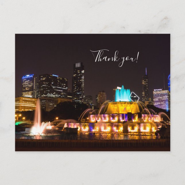 Chicago Grant Park Thank You Postcard (Front)