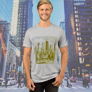 Chicago Green Graphic T-Shirt  Tri-Blend Shirt