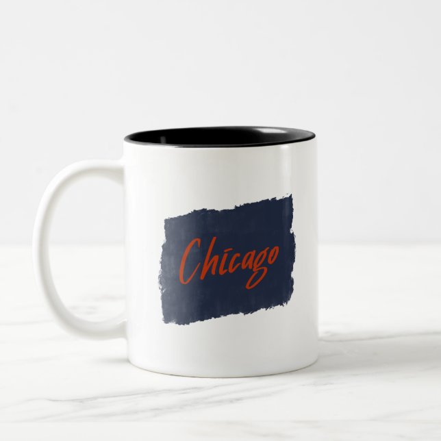 Chicago Handwritten Typography  Coffee Mug (Left)